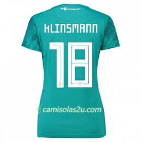 Camisolas de Futebol Alemanha Klinsmann 18 Mulher Equipamento Alternativa Copa do Mundo 2018 Manga Curta